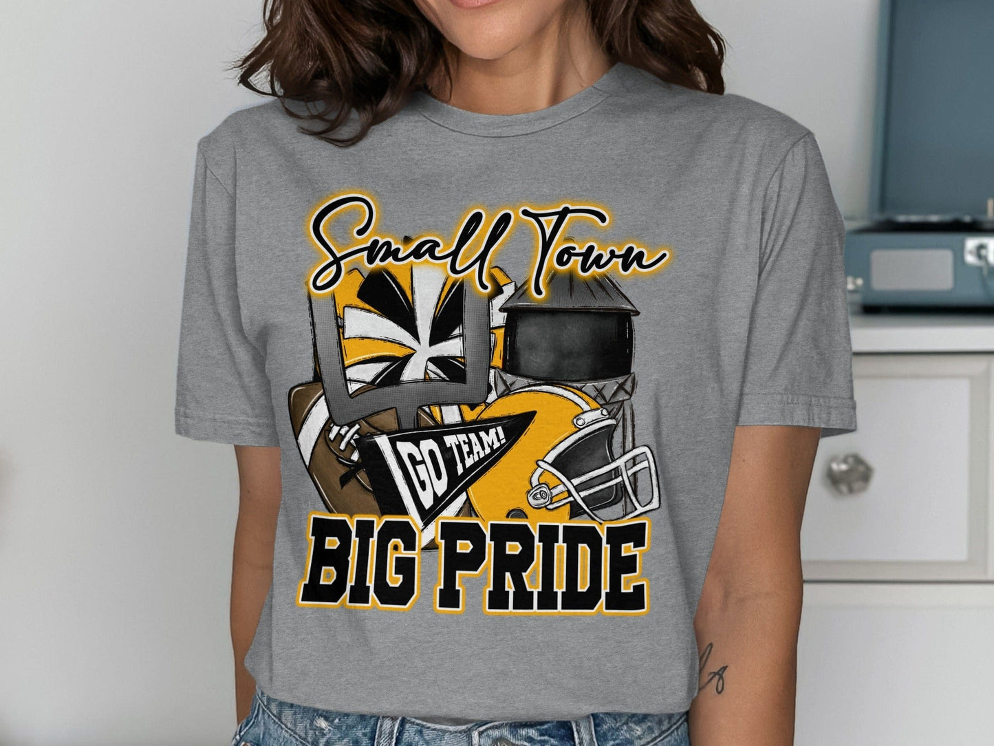 Jen Peete Designs Clothing T-shirts Pirates Small Town Big Pride Football Theme Spirit Shirt