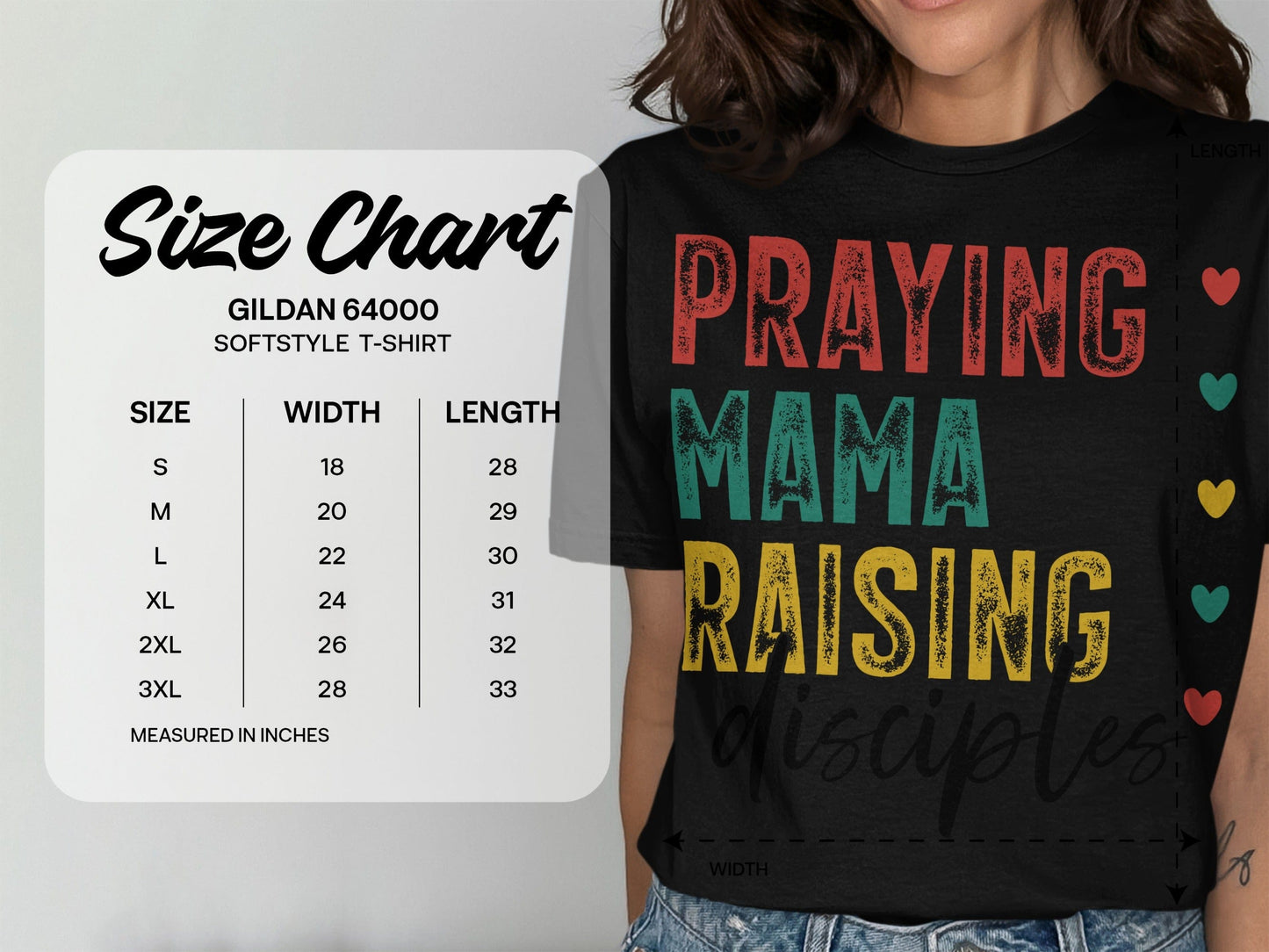 Jen Peete Designs Clothing T-shirts Praying Mama Raising Disciples T-Shirts