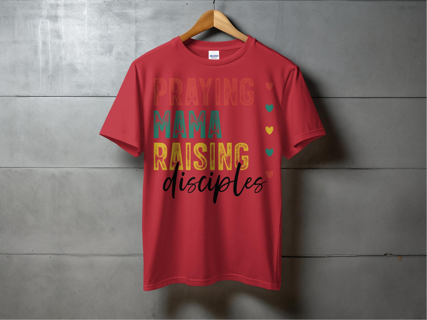 Jen Peete Designs Clothing T-shirts Praying Mama Raising Disciples T-Shirts