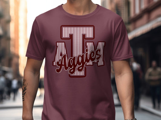 Jen Peete Designs Clothing T-shirts Texas A and M Aggies Graphic T-Shirt