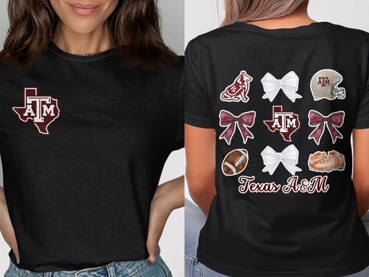 Jen Peete Designs Clothing T-shirts Texas Aggies Croquette T-Shirt