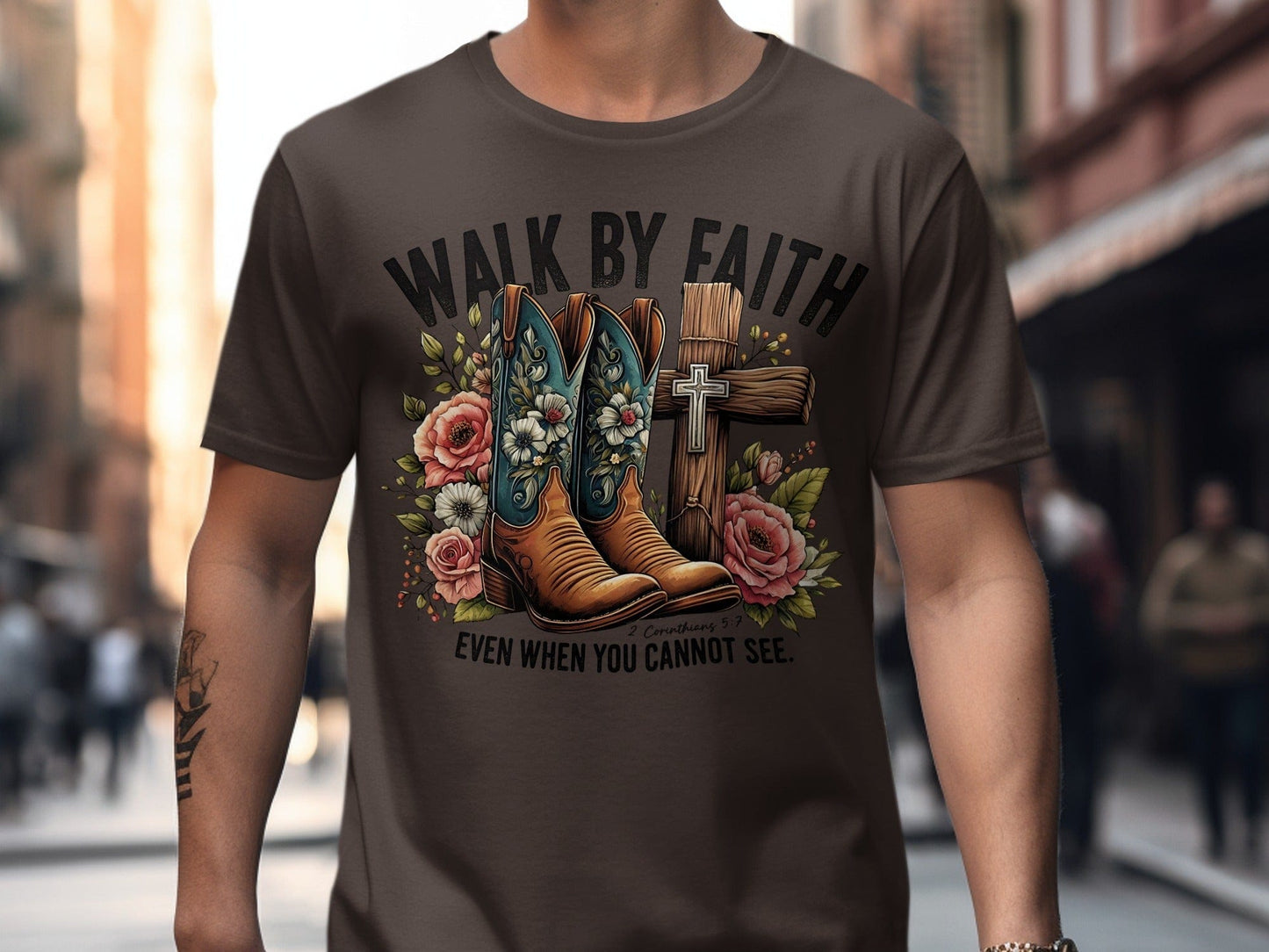 Jen Peete Designs Clothing T-shirts Walk By Faith Graphic T-Shirts