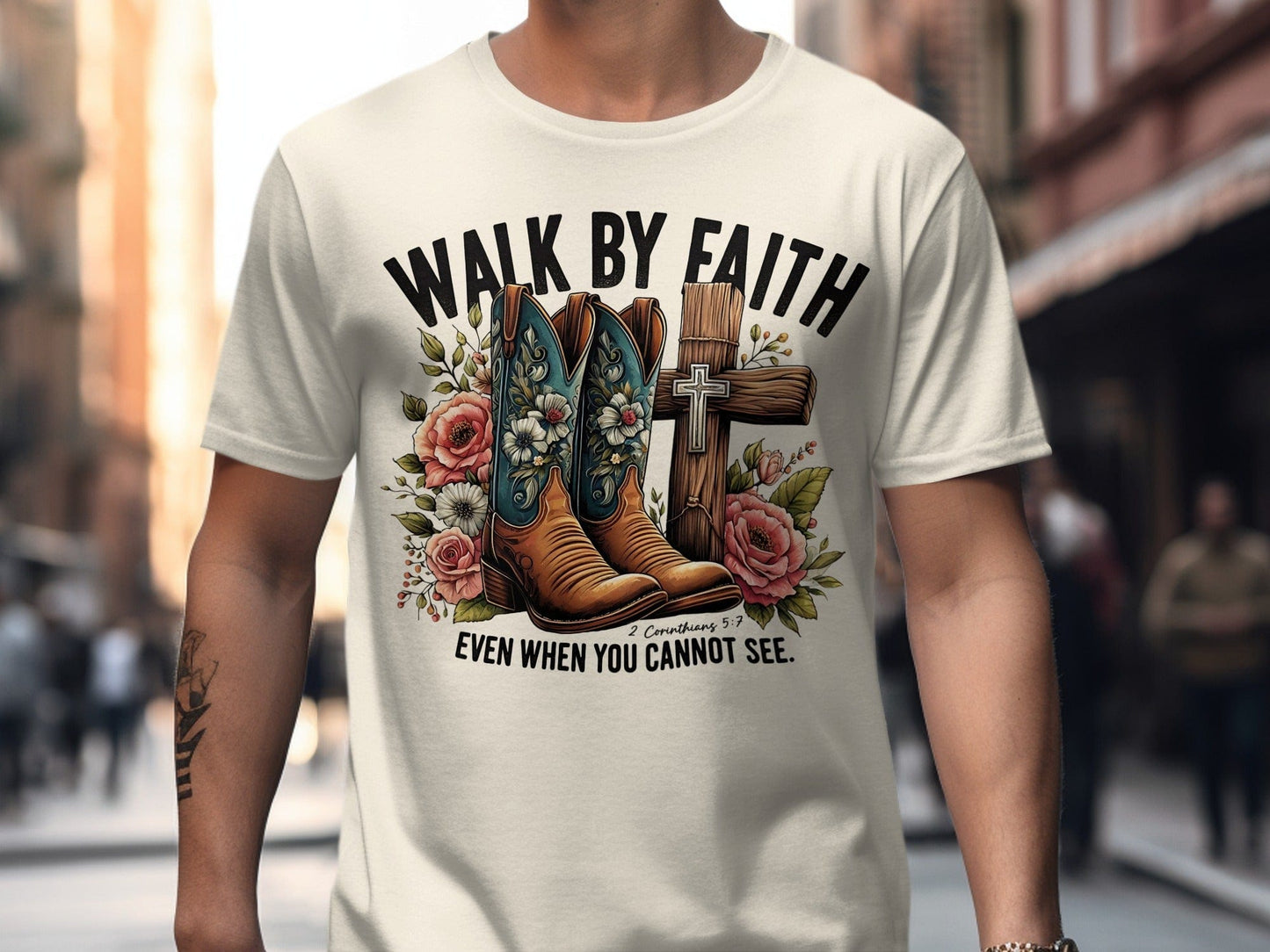 Jen Peete Designs Clothing T-shirts Walk By Faith Graphic T-Shirts