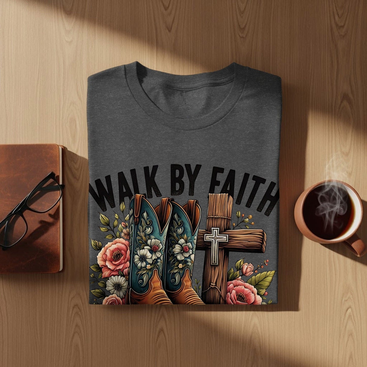 Jen Peete Designs Clothing T-shirts Walk By Faith Graphic T-Shirts