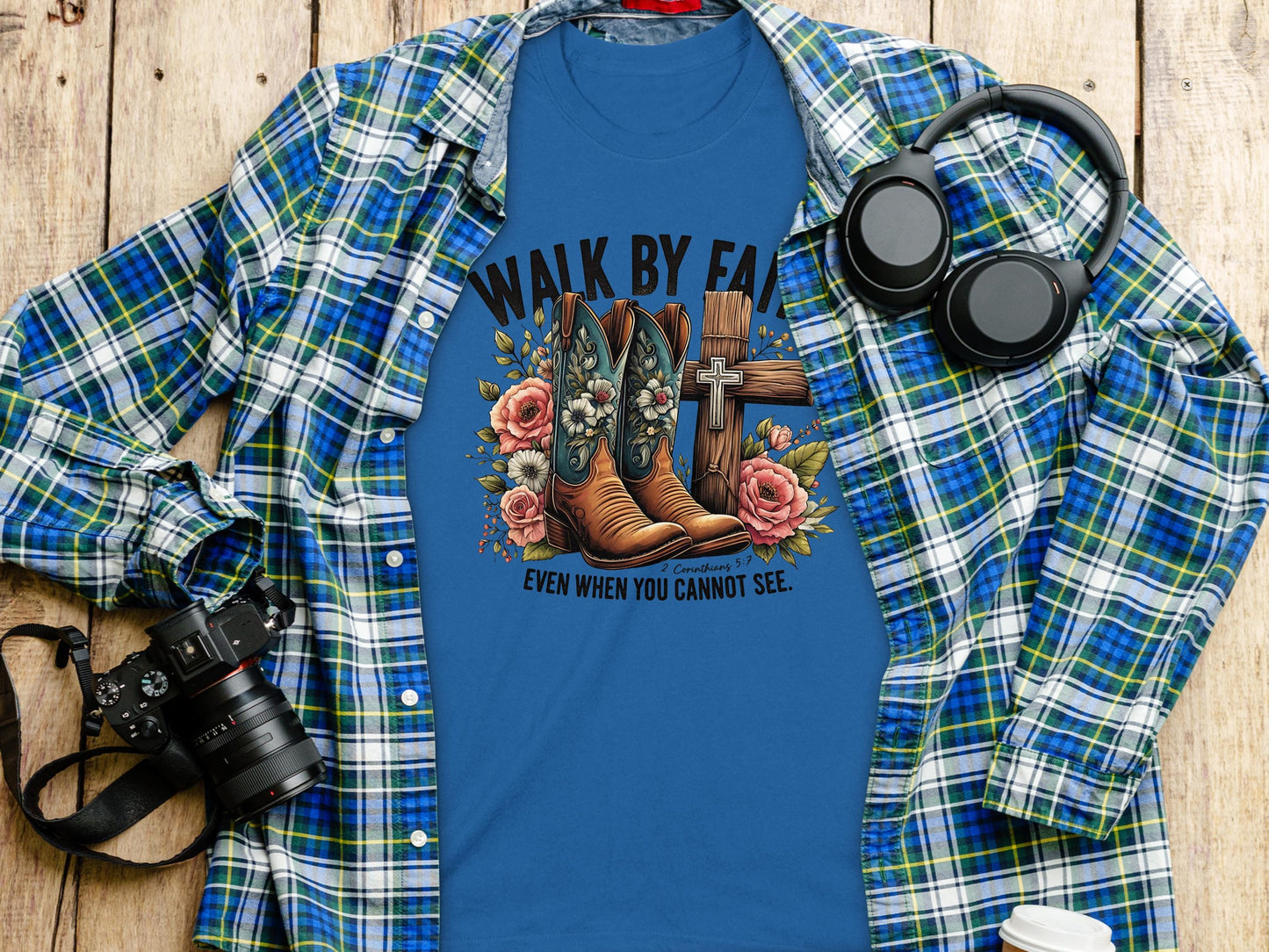 Jen Peete Designs Clothing T-shirts Walk By Faith Graphic T-Shirts