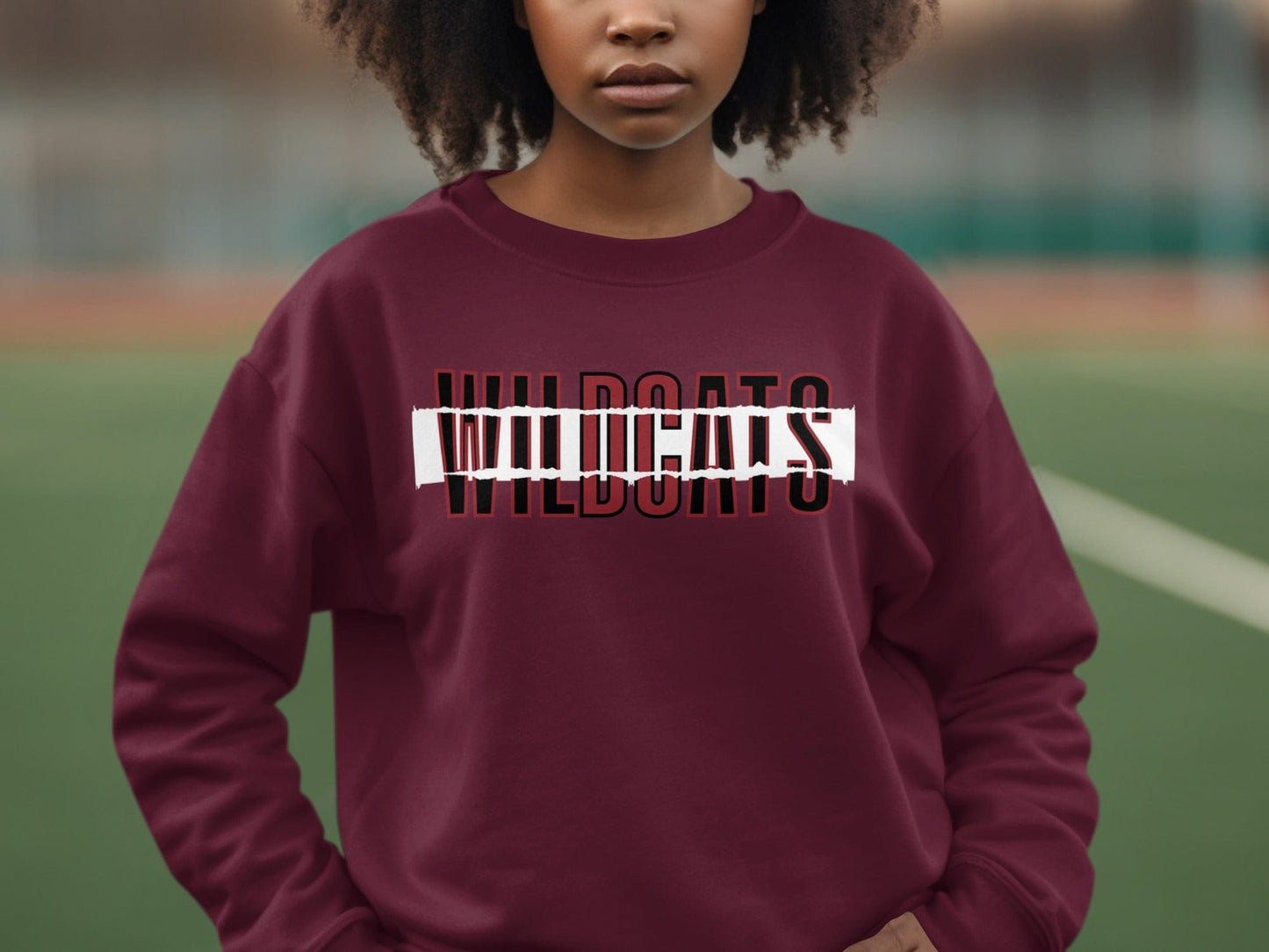 Jen Peete Designs Clothing T-shirts Wildcats Sliced Letters Style Graphic Shirts