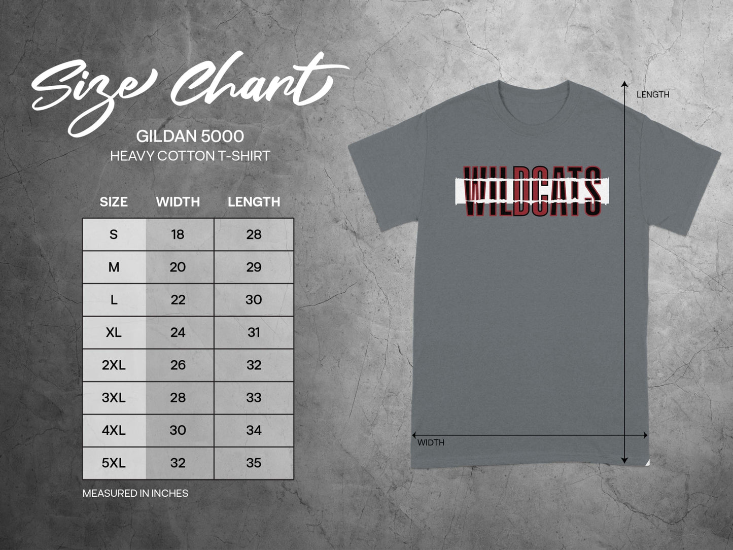 Jen Peete Designs Clothing T-shirts Wildcats Sliced Letters Style Graphic Shirts