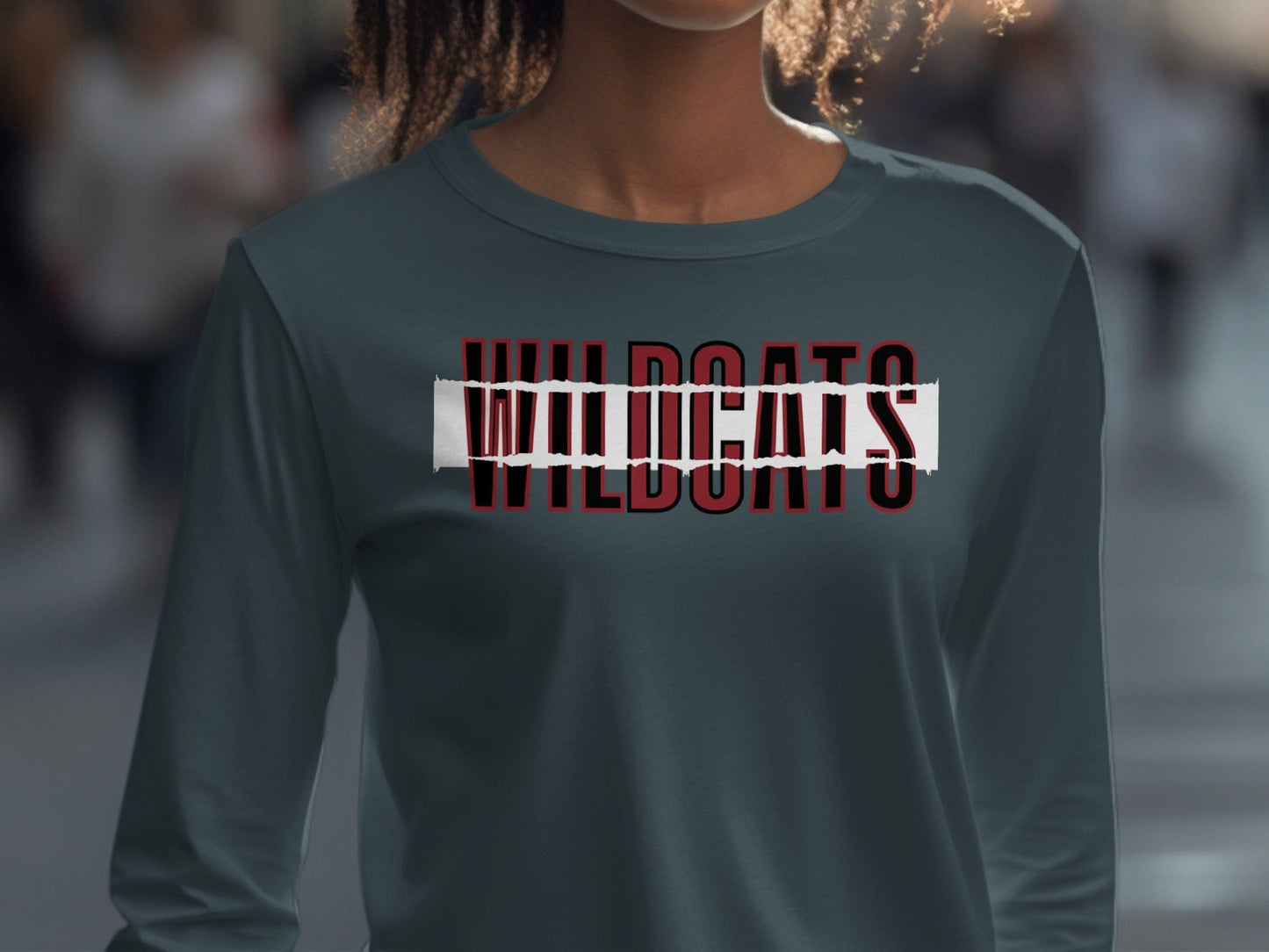 Jen Peete Designs Clothing T-shirts Wildcats Sliced Letters Style Graphic Shirts