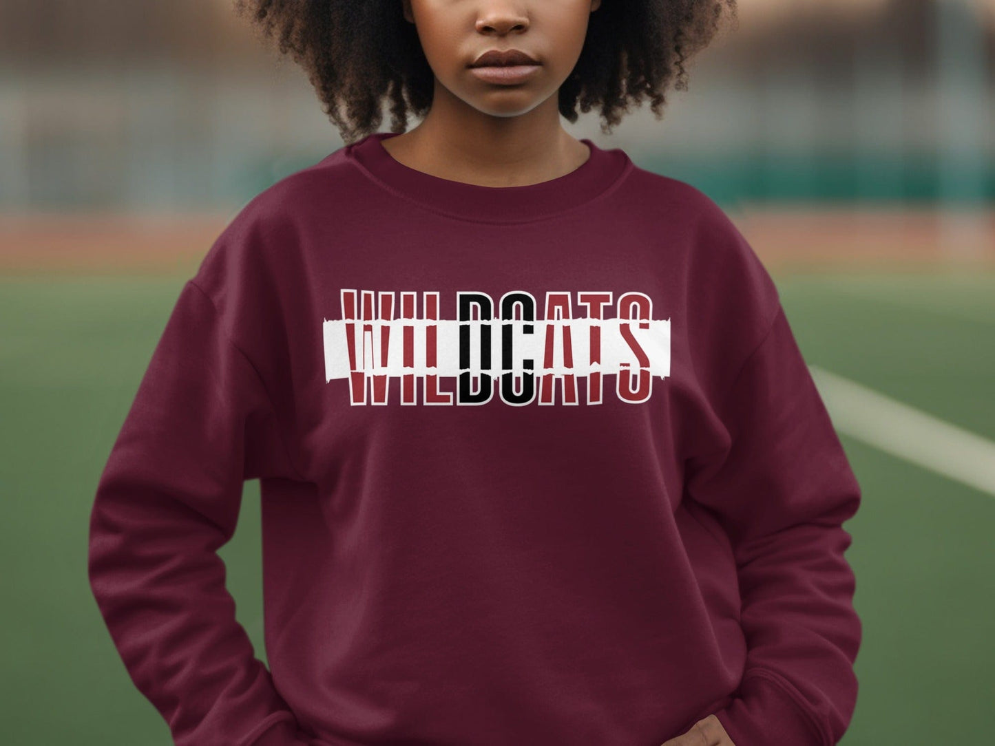 Jen Peete Designs Clothing T-shirts Wildcats Text Design Graphic Tops