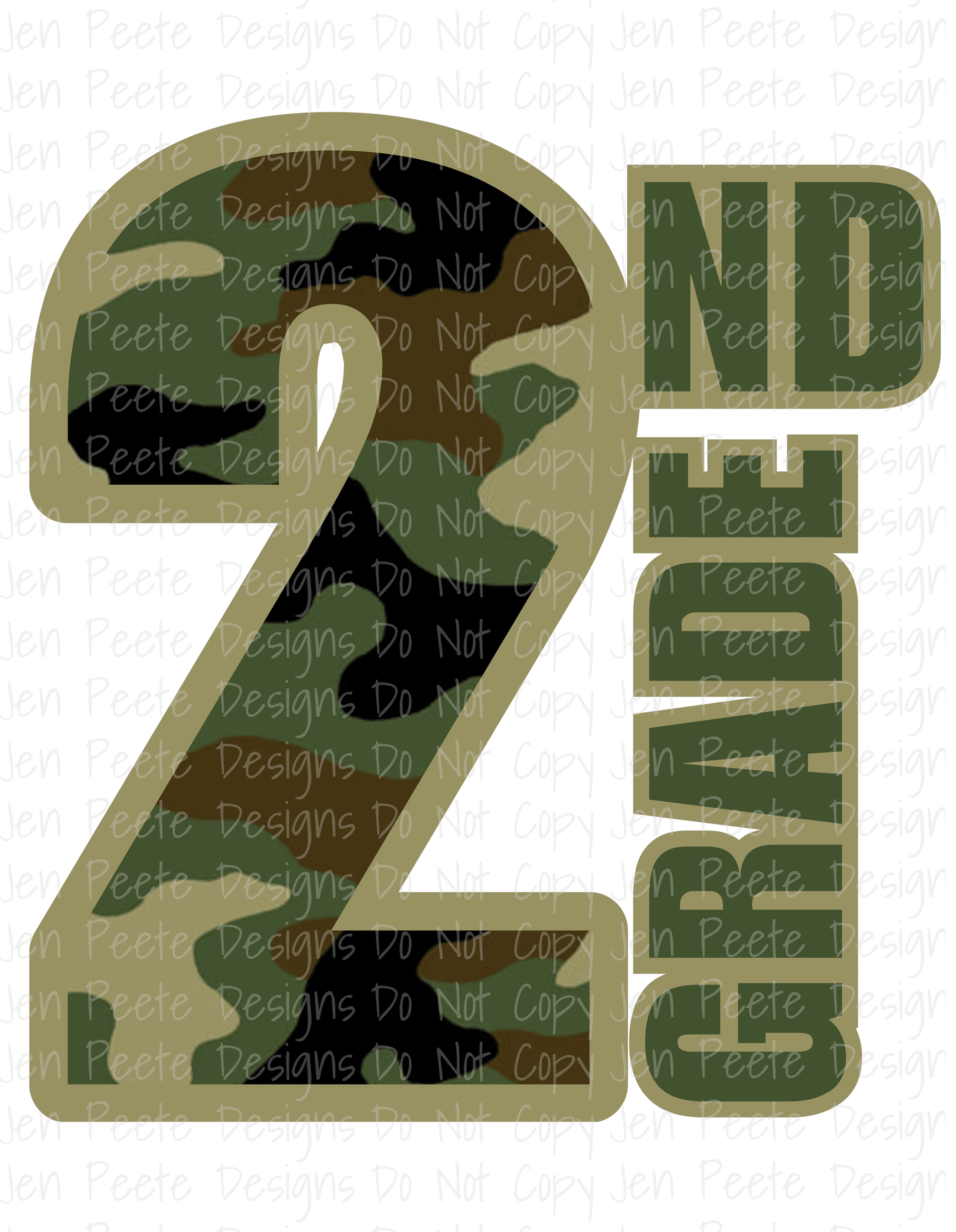 Jen Peete Designs Digital Camouflage Pattern Back To School Design Bundle
