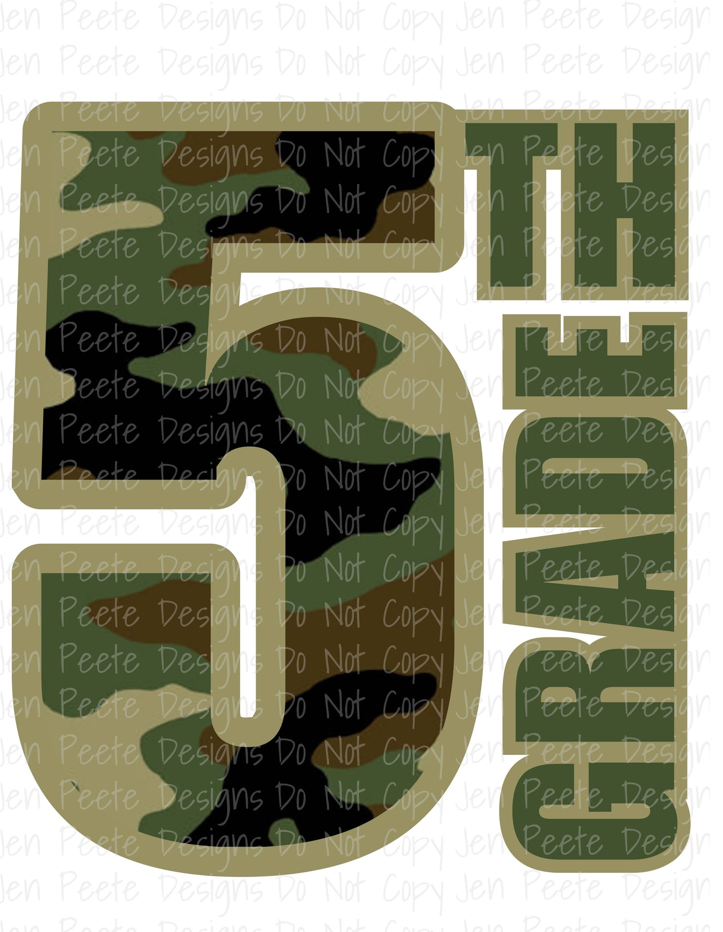 Jen Peete Designs Digital Camouflage Pattern Back To School Design Bundle