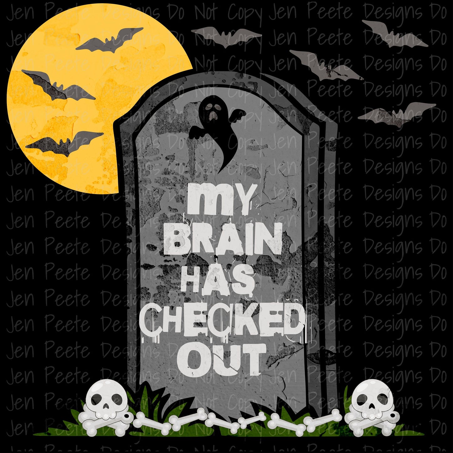 Jen Peete Designs Digital Halloween Tombstones