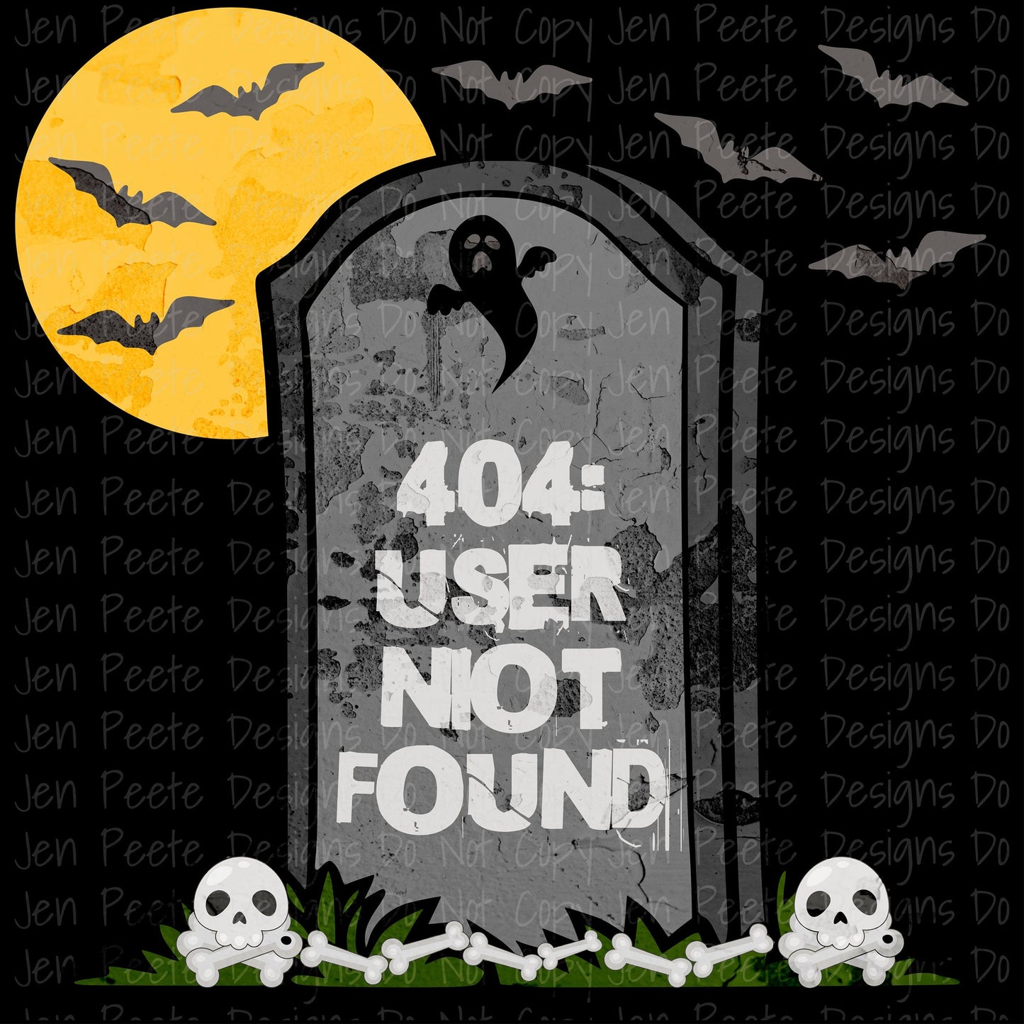 Jen Peete Designs Digital Halloween Tombstones