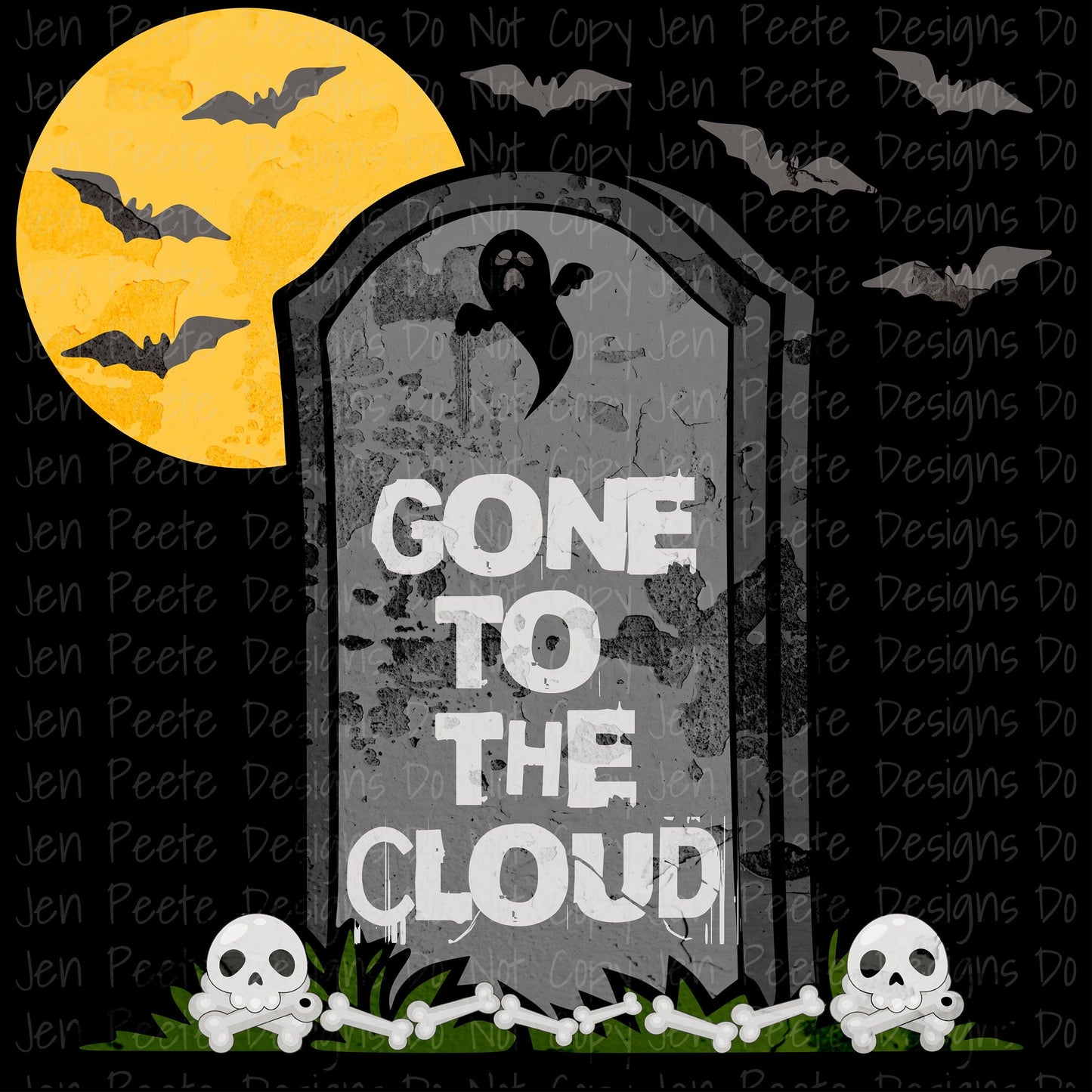 Jen Peete Designs Digital Halloween Tombstones