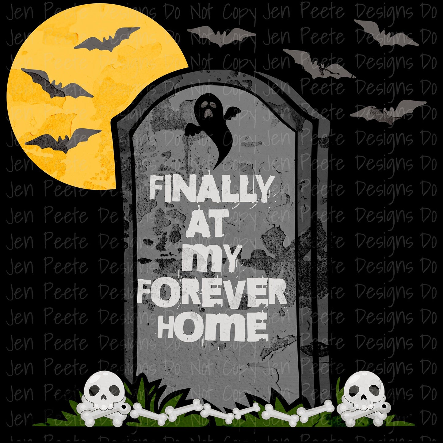Jen Peete Designs Digital Halloween Tombstones