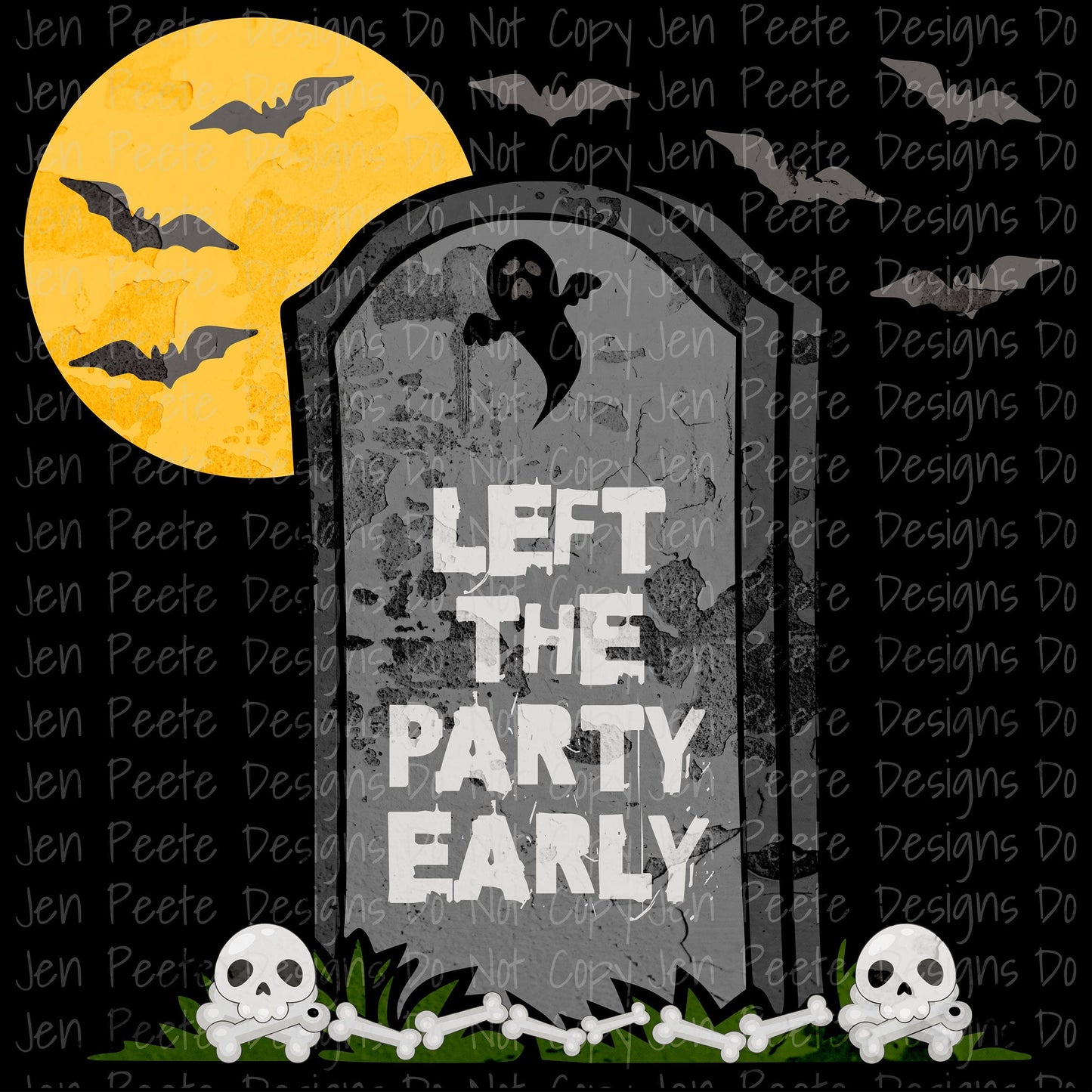 Jen Peete Designs Digital Halloween Tombstones