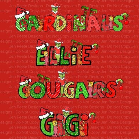 Jen Peete Designs Digital The Grinch Alpha