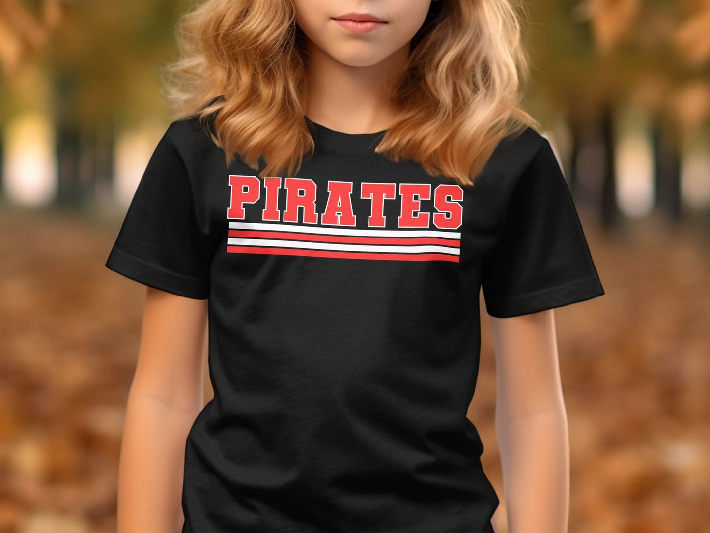 Jen Peete Designs Physical Item Bold Red Pirates T-Shirt