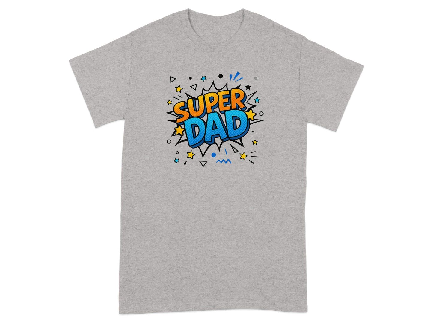 Jen Peete Designs Physical Item Celebrate Dad with Super Dad Comic Graphic Fathers Day T-Shirt