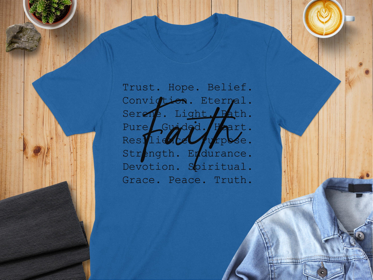 Jen Peete Designs Physical Item Faith Motivational Words Positive Message Graphic T-Shirts