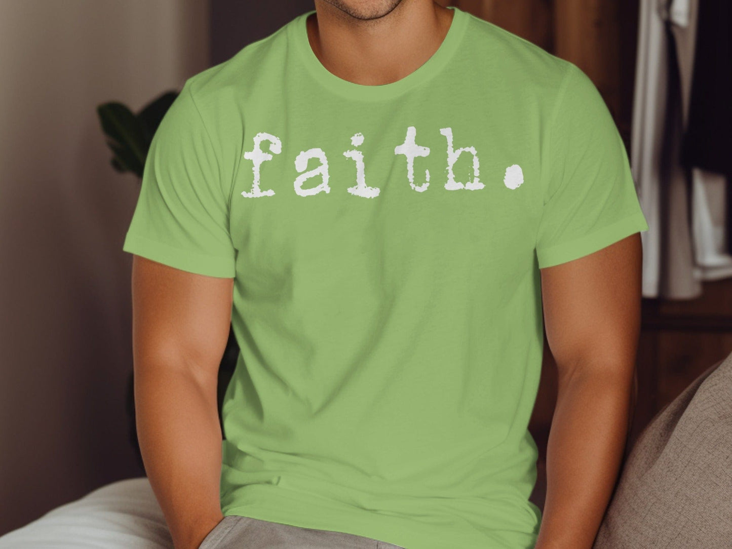 Jen Peete Designs Physical Item Faith Print Message Religious Belief Typography T-Shirts