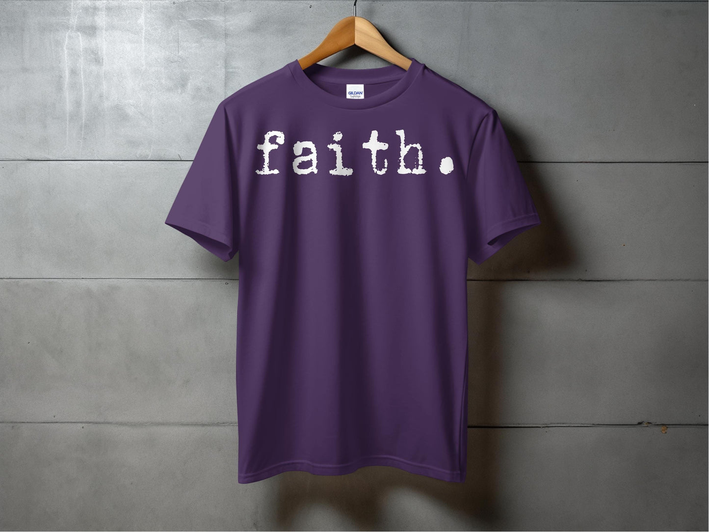 Jen Peete Designs Physical Item Faith Print Message Religious Belief Typography T-Shirts