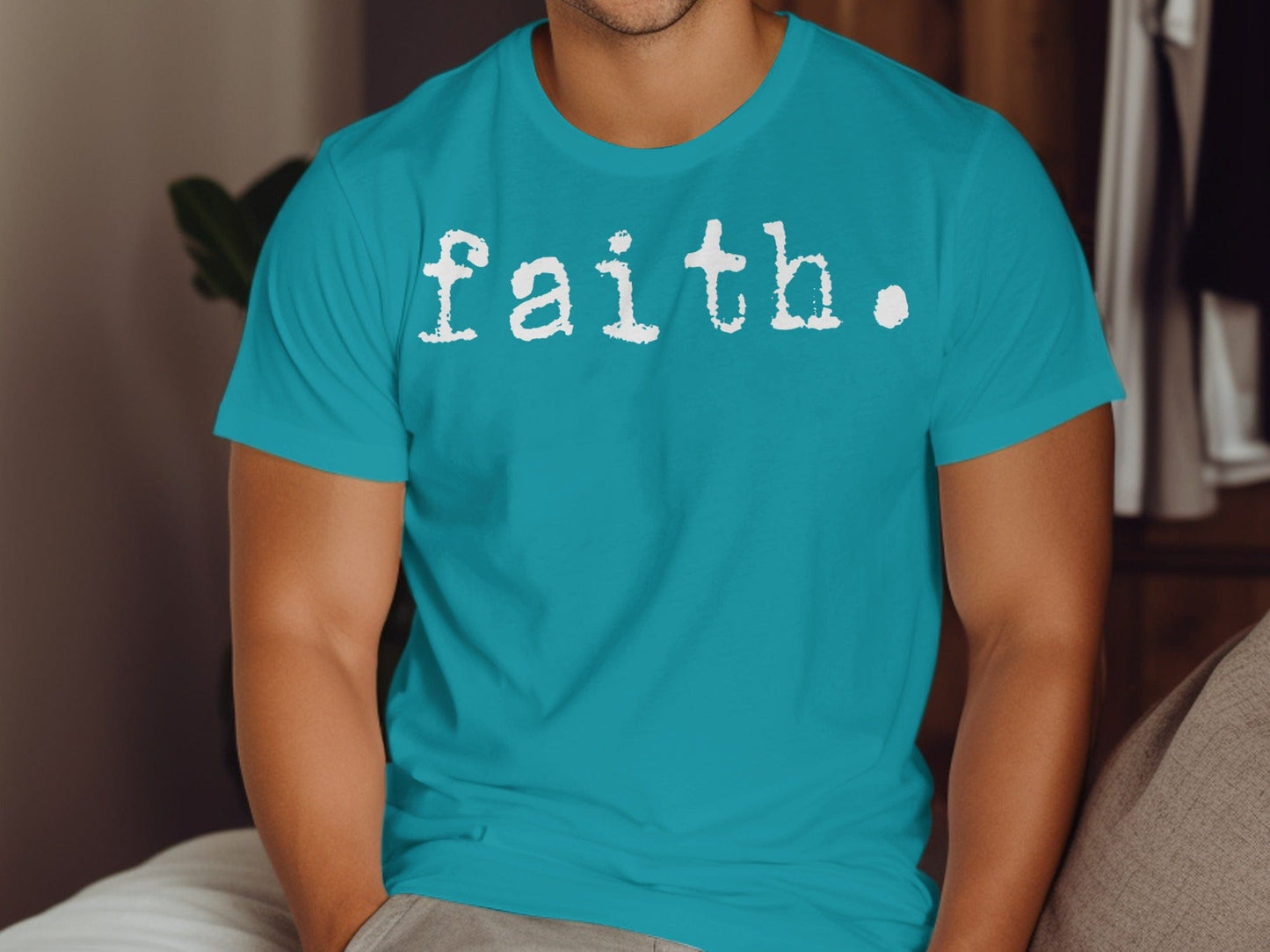 Jen Peete Designs Physical Item Faith Print Message Religious Belief Typography T-Shirts