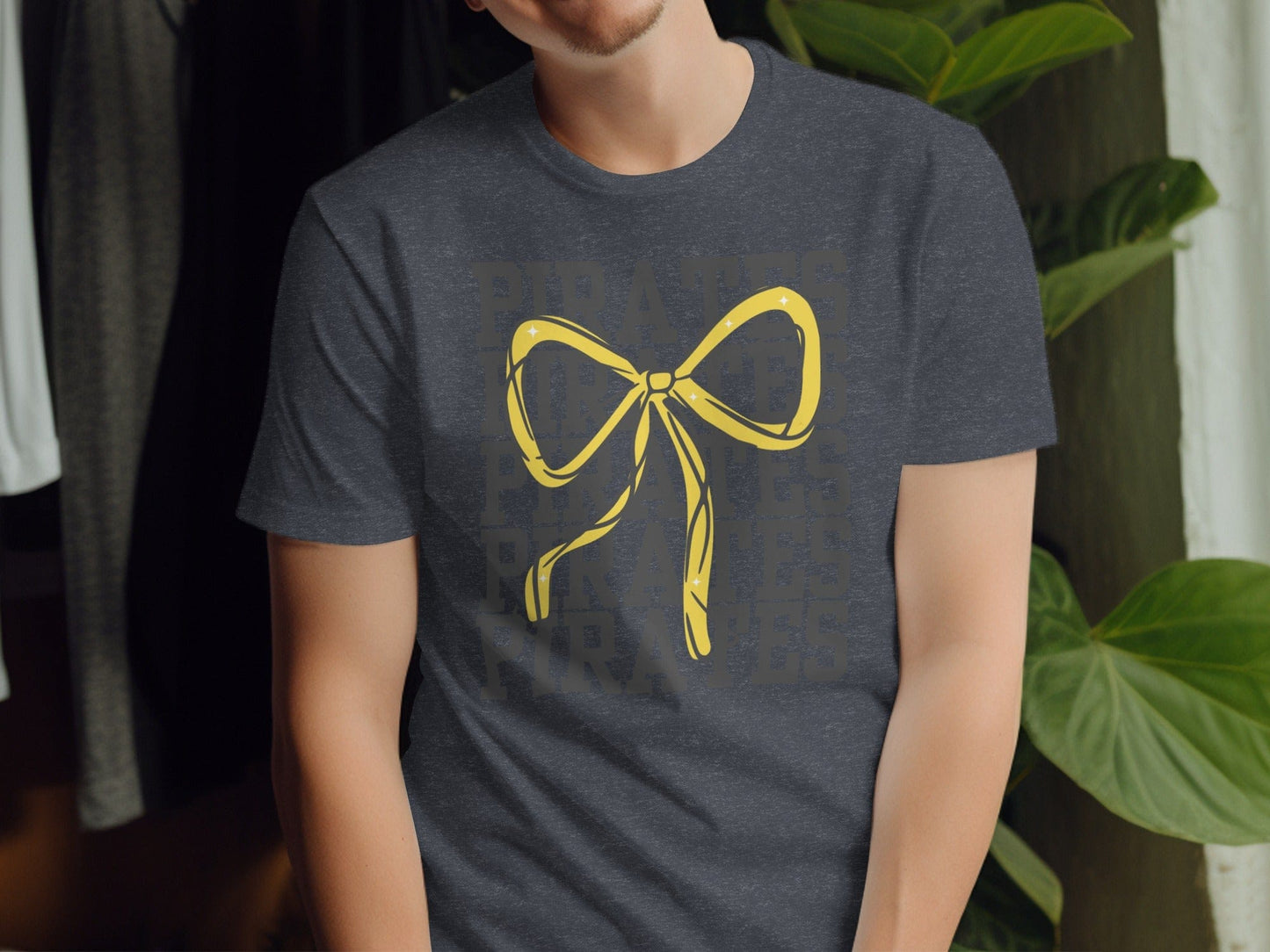 Jen Peete Designs Physical Item Pirates with Gold Sparkly Ribbon Spirit Shirt