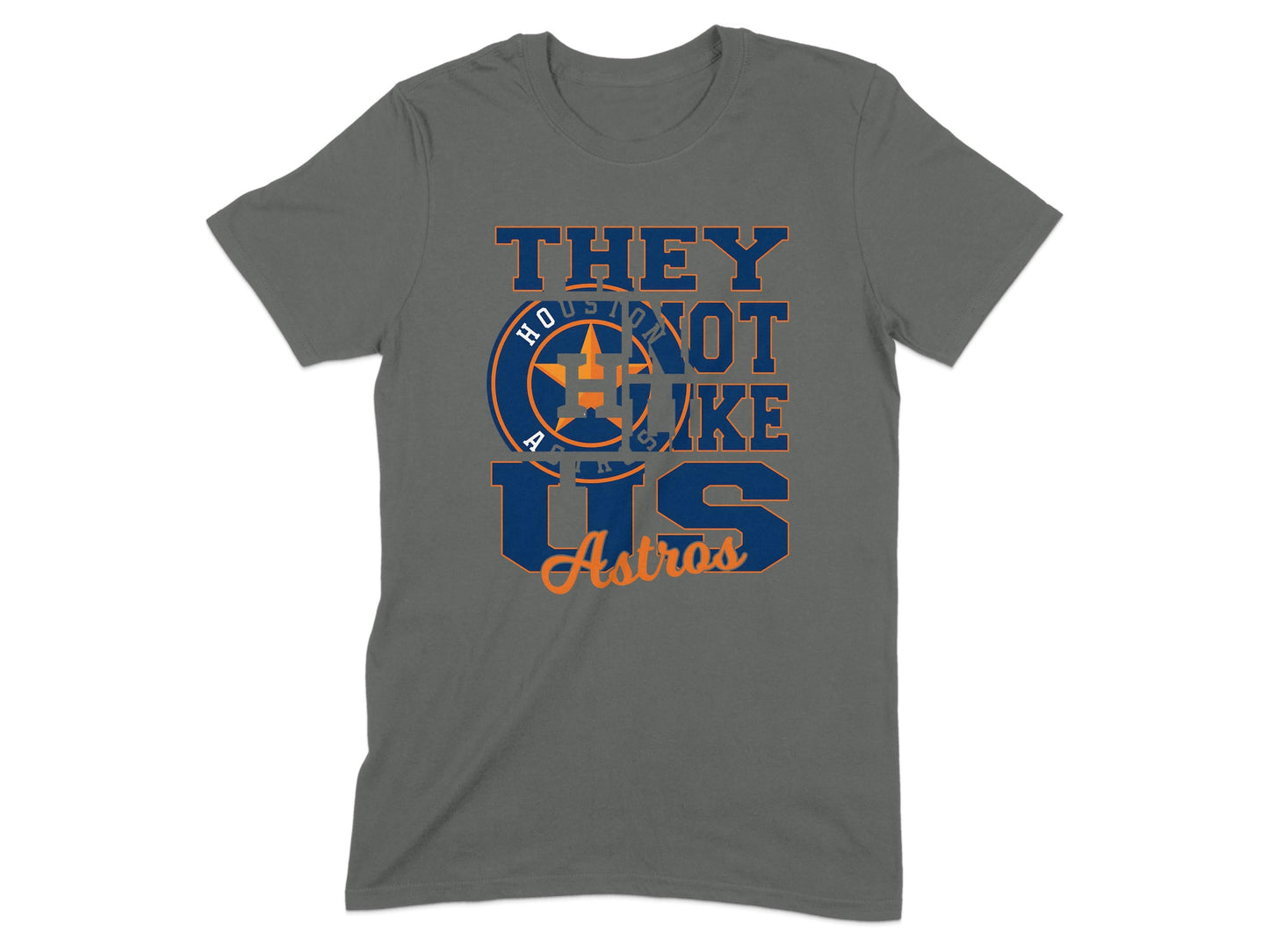 JPD Physical Item They Not Like Us Astros Emblem Design Graphic T-Shirt
