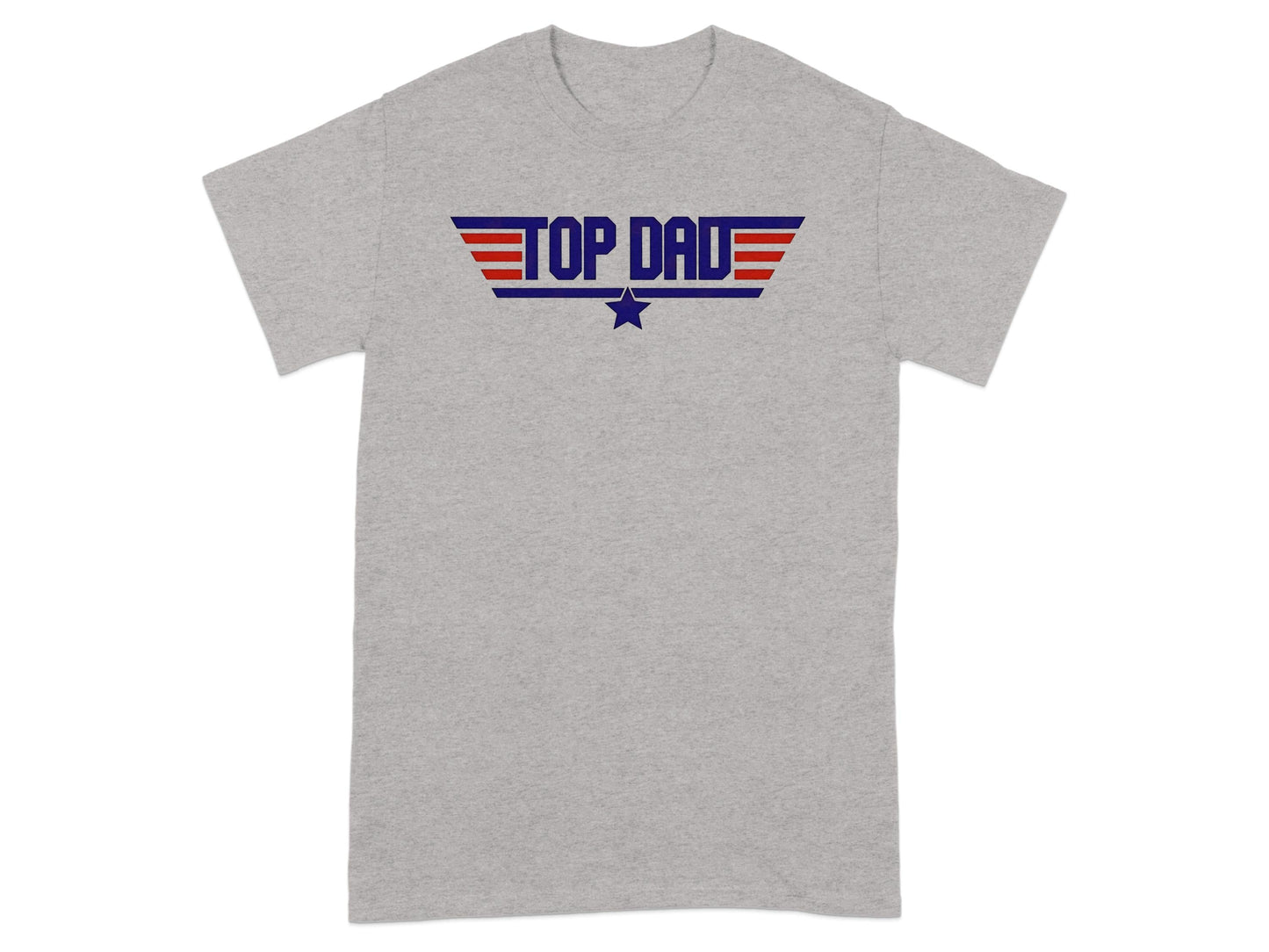 Jen Peete Designs Physical Item Top Dad Star With Wings for Fathers Day Graphic T-Shirt
