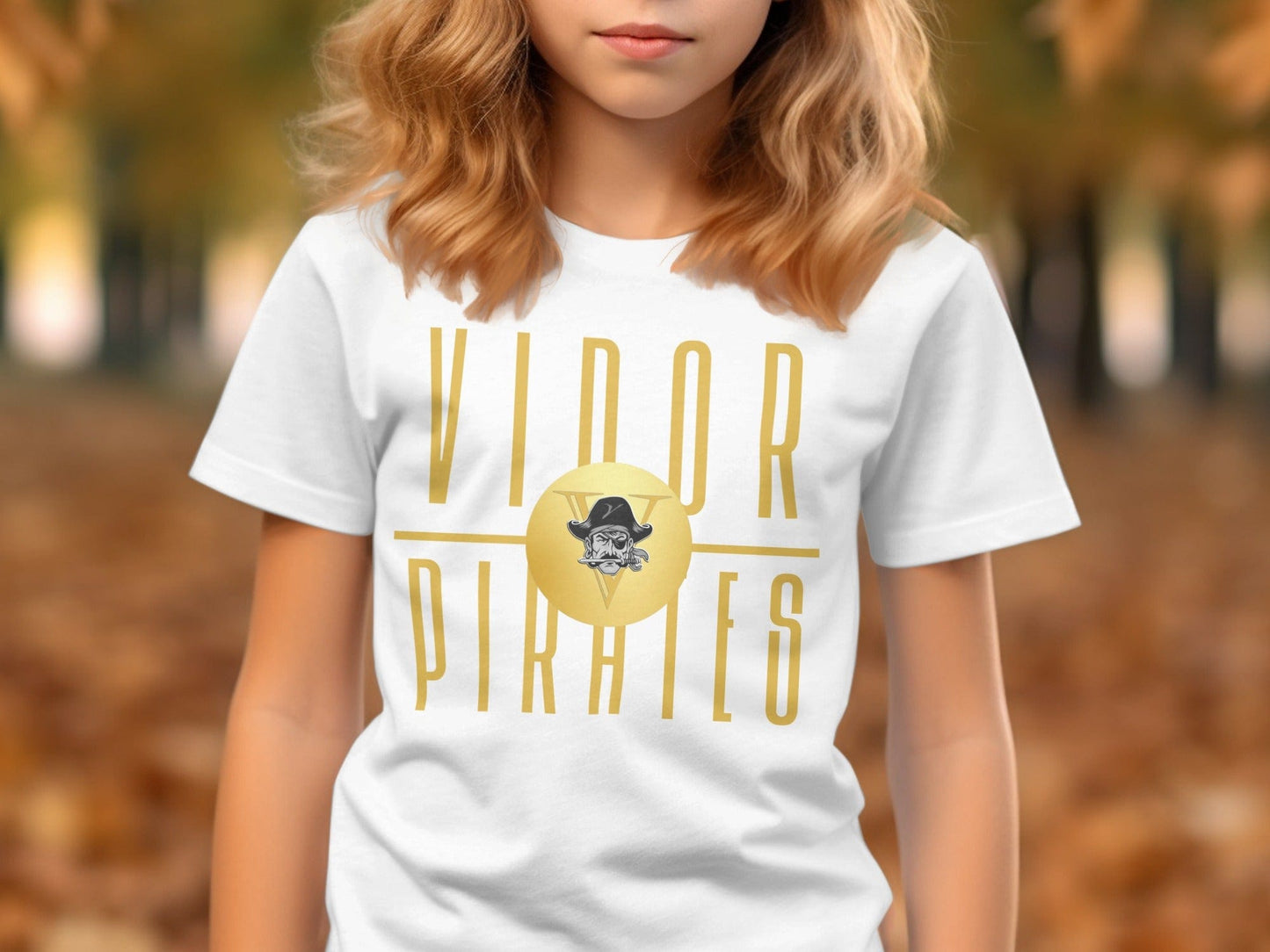 Jen Peete Designs Physical Item Vidor Pirates Logo T-Shirt