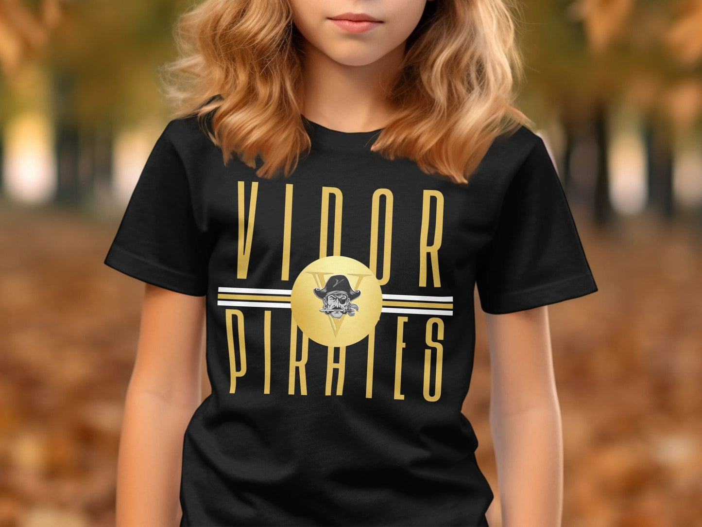 Jen Peete Designs Physical Item Vidor Pirates Logo T-Shirt