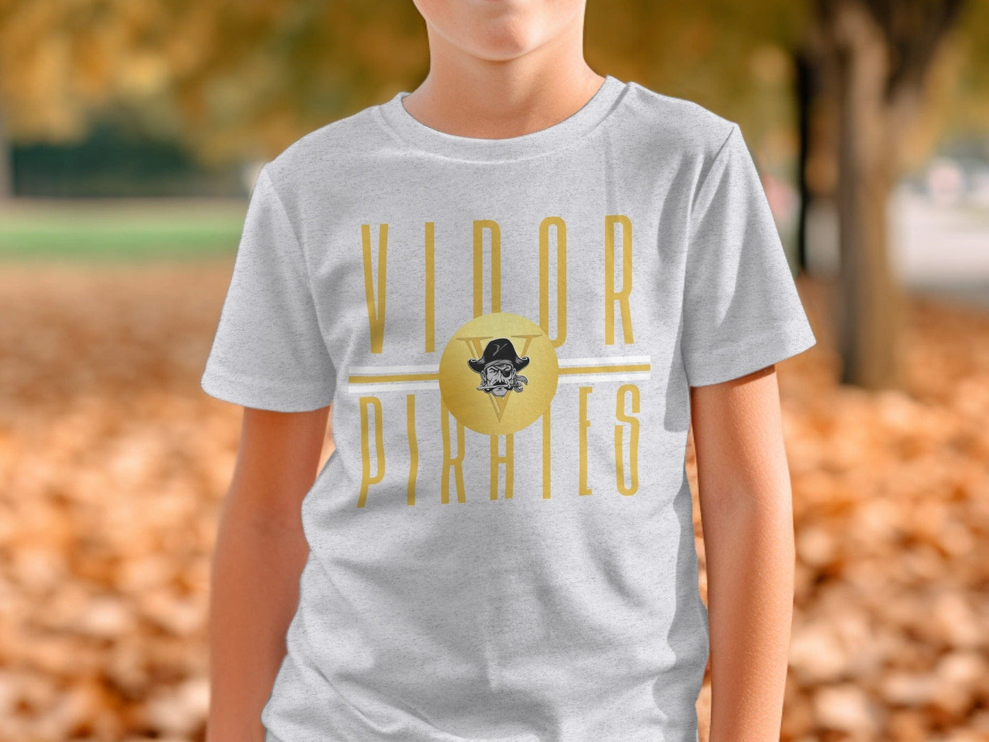 Jen Peete Designs Physical Item Vidor Pirates Logo T-Shirt