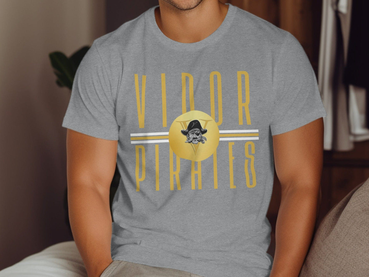 Jen Peete Designs Physical Item Vidor Pirates Logo T-Shirt