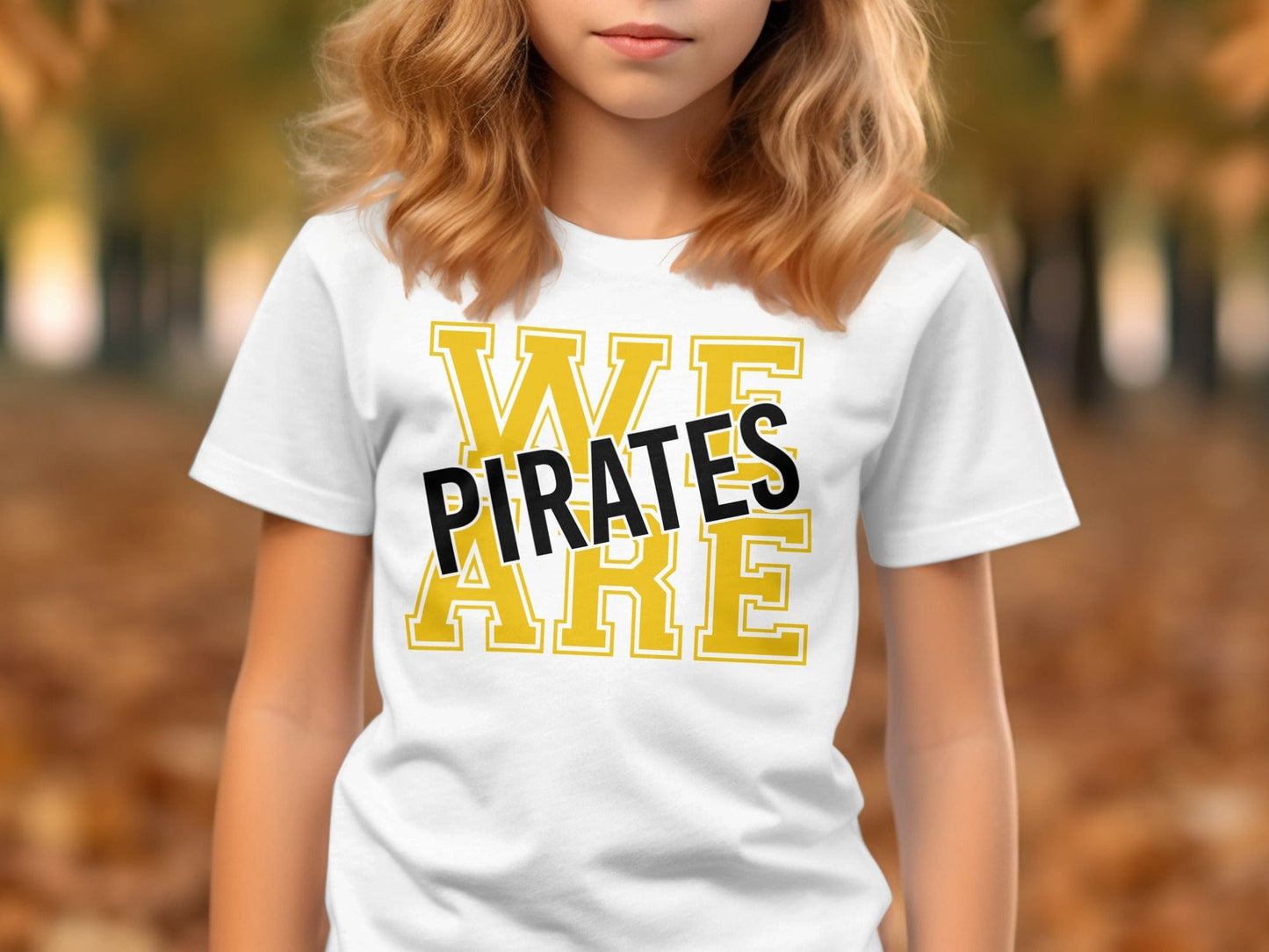 Jen Peete Designs Physical Item We Are Pirates Bold Block Letters T-Shirt