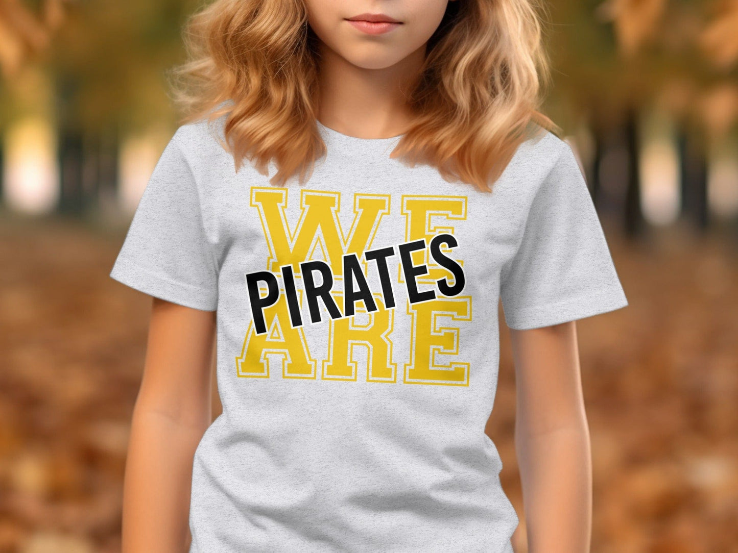 Jen Peete Designs Physical Item We Are Pirates Bold Block Letters T-Shirt