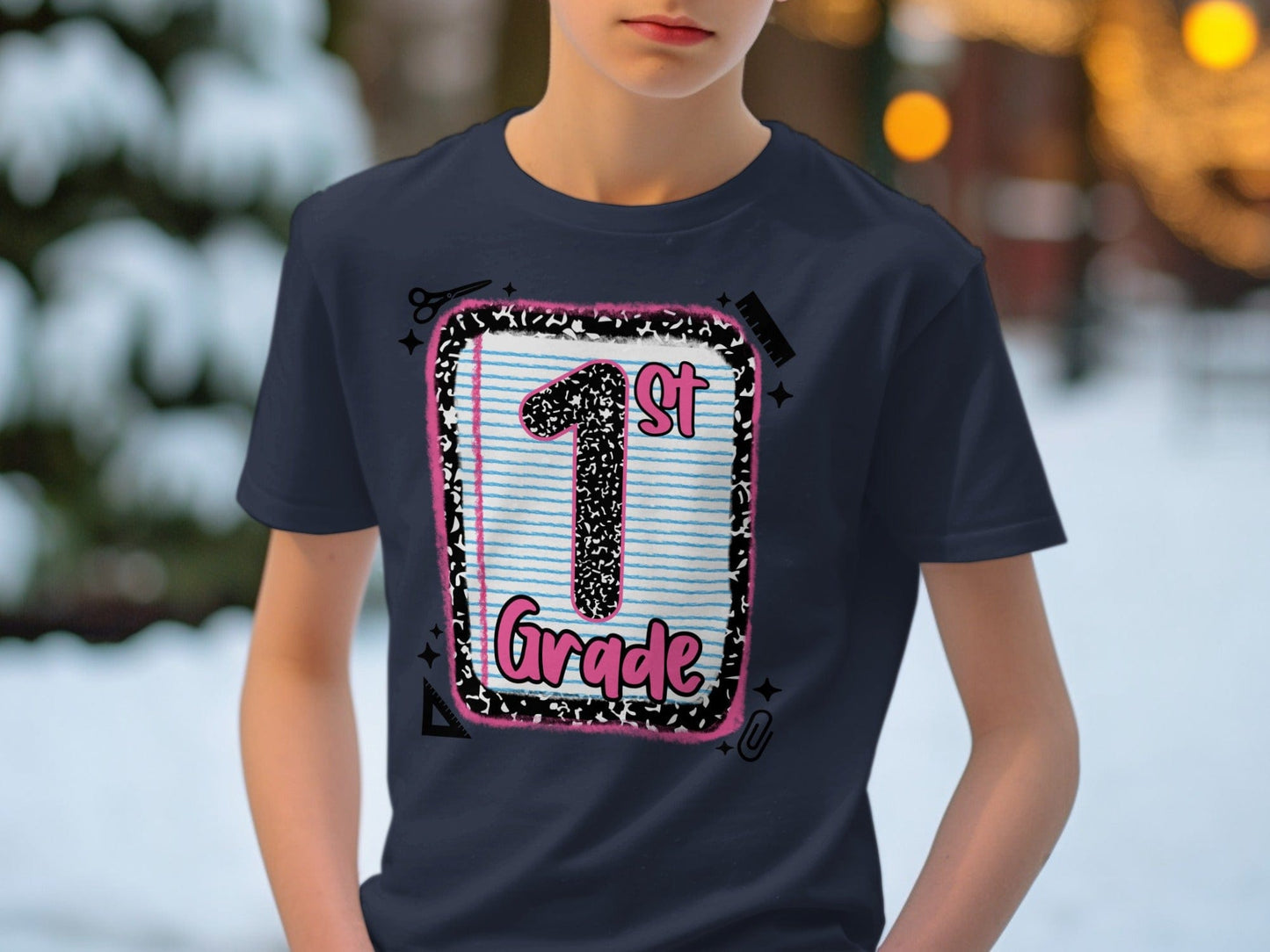 Jen Peete Designs Youth Clothing Back to School 1st Grade Graphic T-Shirts