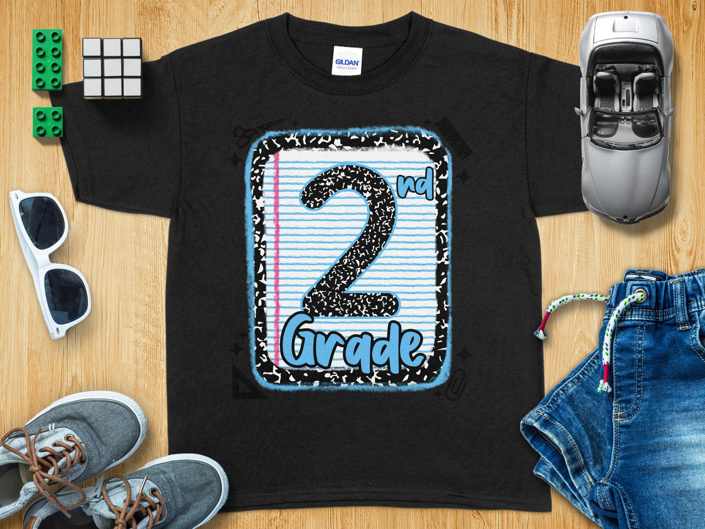 Jen Peete Designs Youth Clothing Back to School 2nd Grade Graphic T-Shirts