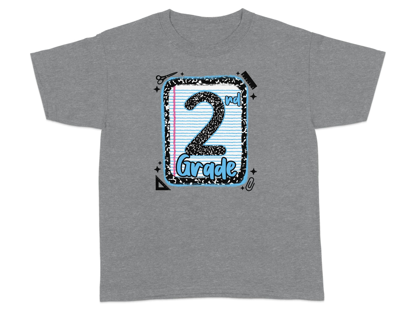 Jen Peete Designs Youth Clothing Back to School 2nd Grade Graphic T-Shirts