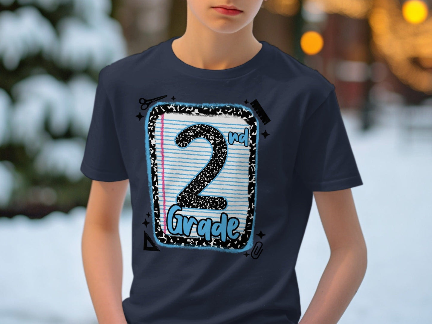 Jen Peete Designs Youth Clothing Back to School 2nd Grade Graphic T-Shirts