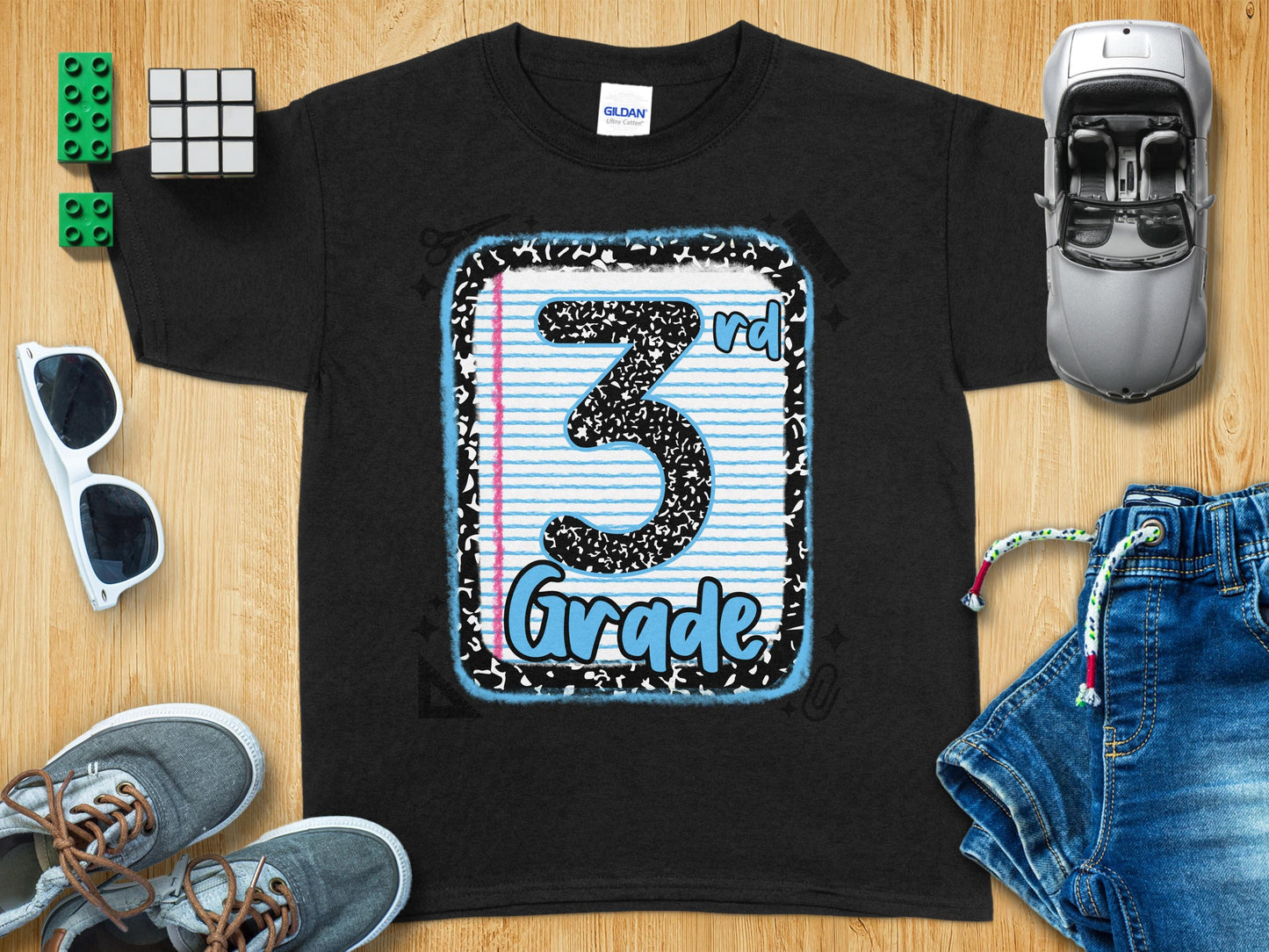 Jen Peete Designs Youth Clothing Back to School 3rd Grade Graphic T-Shirts
