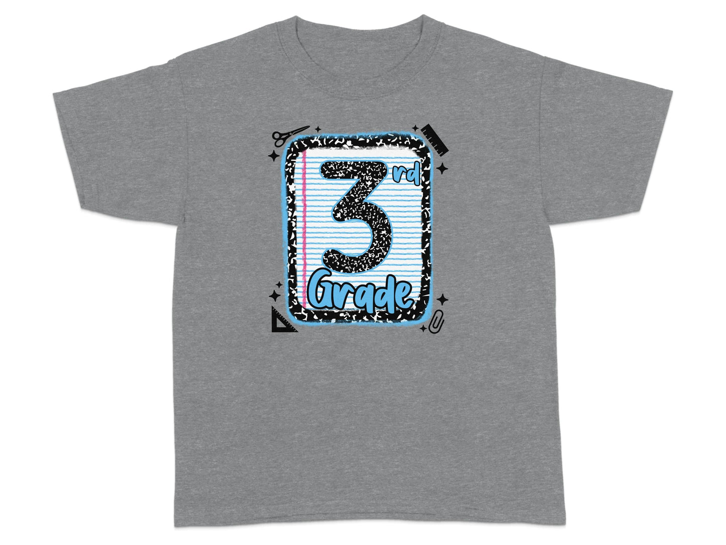 Jen Peete Designs Youth Clothing Back to School 3rd Grade Graphic T-Shirts