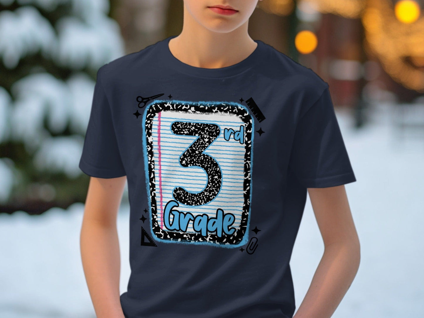 Jen Peete Designs Youth Clothing Back to School 3rd Grade Graphic T-Shirts
