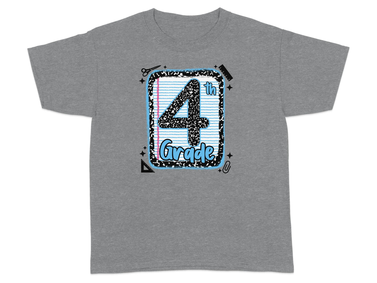 Jen Peete Designs Youth Clothing Back to School 4th Grade Graphic T-Shirts