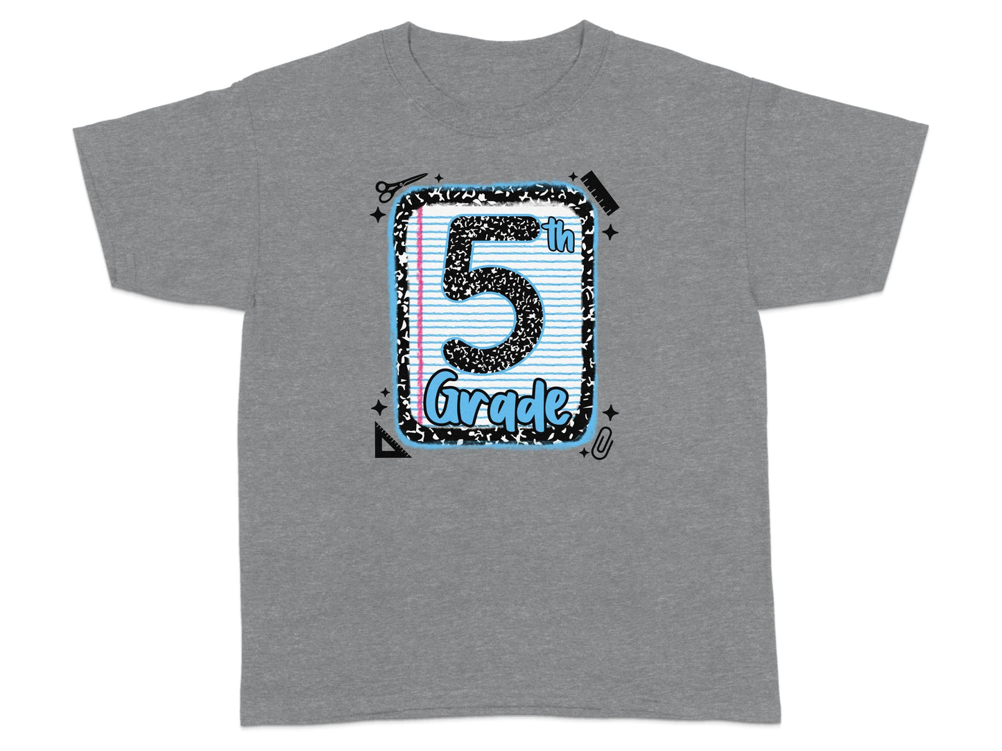 Jen Peete Designs Youth Clothing Back to School 5th Grade Graphic T-Shirts