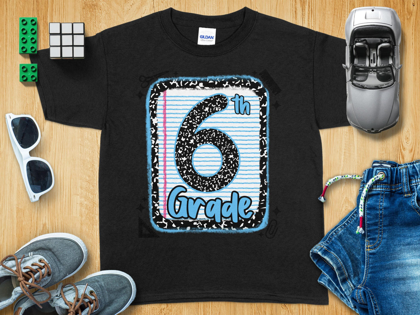 Jen Peete Designs Youth Clothing Back to School 6th Grade Graphic T-Shirts