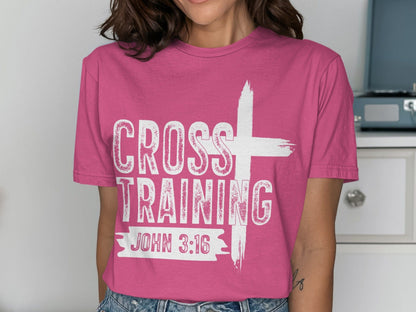 Jen Peete Designs Christian Clothing Cross Training with John 3:16 Christian Inspired T-Shirts