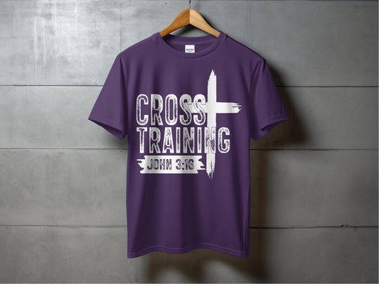 Jen Peete Designs Christian Clothing Cross Training with John 3:16 Christian Inspired T-Shirts