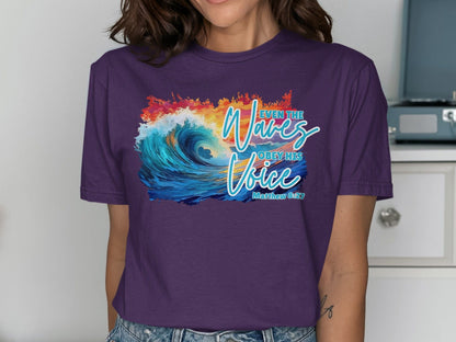 Jen Peete Designs Christian Clothing Even the Waves Obey His Voice Matthew 8 27 Christian T-Shirts