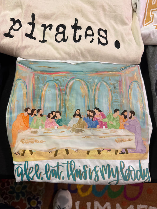 Jen Peete Designs Christian Clothing Hand-Painted “The Last Supper” Christian T-Shirt
